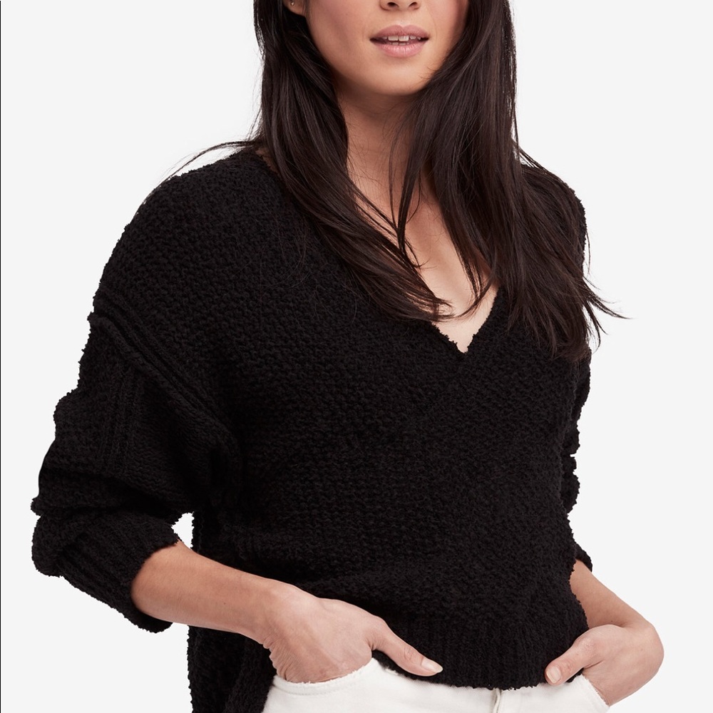New Free People Coco V-Neck Sweater